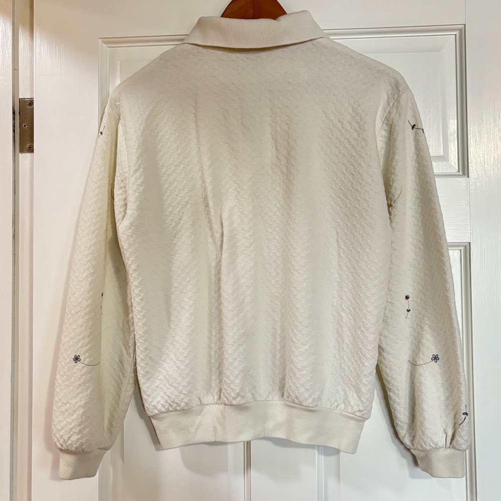 Cream Floral Patterned Sweater - Picture 9 of 9